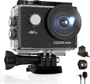 Gookam®️ - GO2 Action Camera 4K met Microfoon