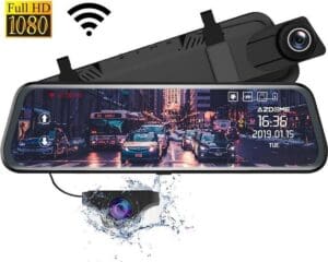 AZDome AR08 2CH Full Mirror Wifi Touch dashcam voor auto