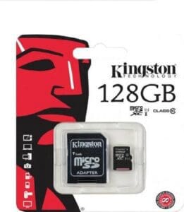 Kingston 128GB Micro SDXC Class 10 UHS-I 45R SD kaart