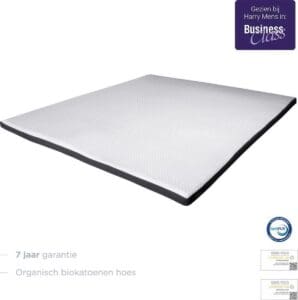 Felman® Premium Hybrid Topdekmatras - Inclusief Hoeslaken - Ergonomisch - Organische Biokatoen - 7 cm - 140x200 cm