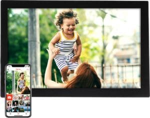 Denver Digitale Fotolijst 10.1 inch - GLAS DISPLAY - Frameo App - Fotokader - WiFi - IPS Touchscreen - 16GB - PFF1037B