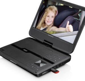 Lenco DVP-1010BK - Portable 10 DVD-speler met USB-hoofdtelefoon-ophangbeugel