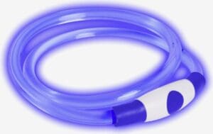 Blauwe LED Halsband voor honden Medium