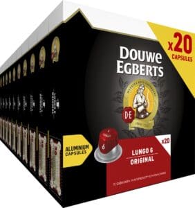 Douwe Egberts Lungo Original Koffiecups - Intensiteit 6 12 - 10 x 20 capsules
