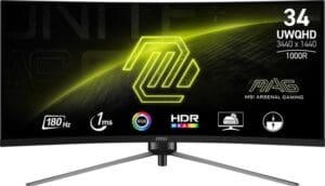 MSI MAG 345CQR - Ultrawide Curved QHD Gaming Monitor